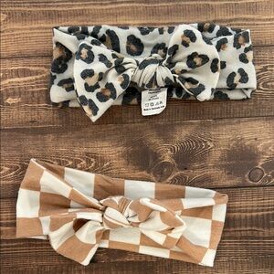 Brown Hair Accessories Set with Stylish Patterns